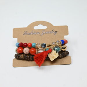Earth & Fire Beaded Bracelet Set