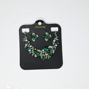Emerald Garden Crystal Necklace Set